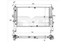 Chladič, chlazení motoru TYC 725-0049