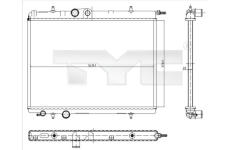 Chladič, chlazení motoru TYC 726-0007
