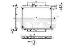 Chladič, chlazení motoru TYC 726-0016
