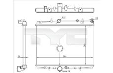 Chladič motora TYC 726-0018-R