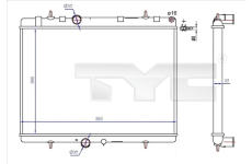 Chladič motora TYC 726-0020-R