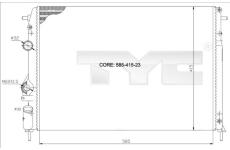 Chladič, chlazení motoru TYC 728-0009