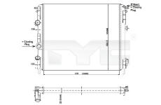 Chladič, chlazení motoru TYC 728-0010