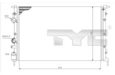 Chladič, chlazení motoru TYC 728-0027