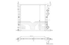 Chladič, chlazení motoru TYC 728-0030