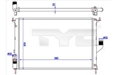 Chladič, chlazení motoru TYC 728-0057
