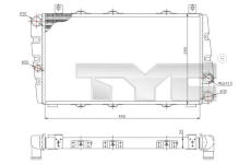 Chladič, chlazení motoru TYC 732-0001
