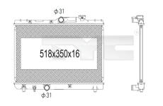 Chladič, chlazení motoru TYC 736-1005