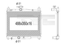 Chladič, chlazení motoru TYC 736-1009