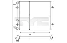 Chladič, chlazení motoru TYC 737-0010