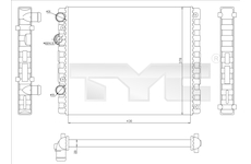 Chladič, chlazení motoru TYC 737-0040