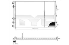 Chladič, chlazení motoru TYC 737-0041