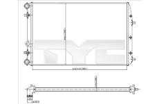 Chladič, chlazení motoru TYC 737-0042