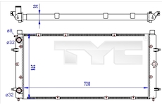 Chladič, chlazení motoru TYC 737-0059-R