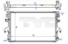 Chladič, chlazení motoru TYC 737-0060-R