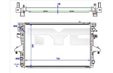 Chladič, chlazení motoru TYC 737-0061-R