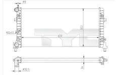 Chladič, chlazení motoru TYC 737-0064-R