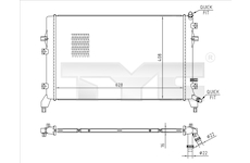 Chladič, chlazení motoru TYC 737-0066