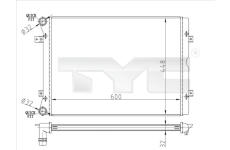 Chladič, chlazení motoru TYC 737-0067-R