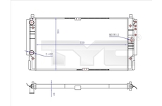 Chladič, chlazení motoru TYC 737-0068-R