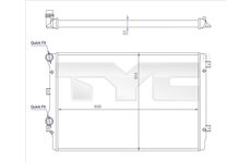 Chladič, chlazení motoru TYC 737-0072-R