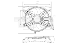 Větrák, chlazení motoru TYC 803-0011