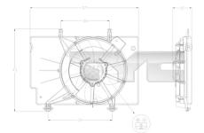 Větrák, chlazení motoru TYC 810-0042