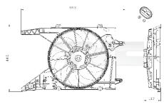 Větrák, chlazení motoru TYC 828-0002