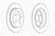 Brzdový kotouč FERODO DDF2075C