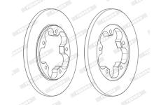 Brzdový kotouč FERODO DDF2484C
