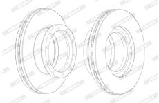 kotouč brzdový přední FERODO FCR145A 430x45x132 10 děr RISBUS náprava MB TE5