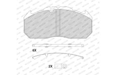 Sada brzdových destiček, kotoučová brzda FERODO FCV1579BFE