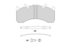 Sada brzdových destiček, kotoučová brzda FERODO FCV4170B