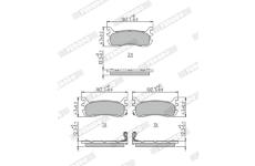 Sada brzdových destiček, kotoučová brzda FERODO FDB1012