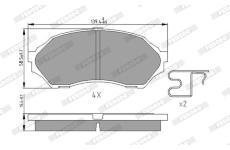 Sada brzdových destiček, kotoučová brzda FERODO FDB1455