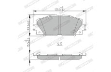 Sada brzdových destiček, kotoučová brzda FERODO FDB4310