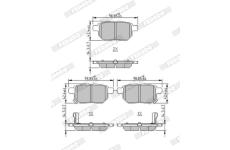 Sada brzdových destiček, kotoučová brzda FERODO FDB4335