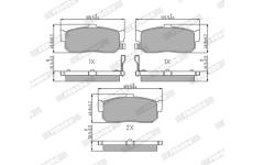 Sada brzdových destiček, kotoučová brzda FERODO FDB796