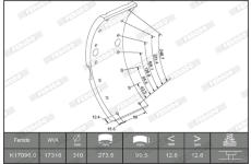 Sada brzdoveho oblozeni, bubnova brzda FERODO K17096.1-F3653
