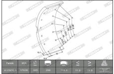Sada brzdoveho oblozeni, bubnova brzda FERODO K17635.9-F3653