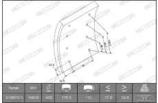 Sada brzdového obloženi, bubnová brzda FERODO K19010.0-F3658