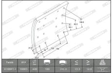 Sada brzdového obloženi, bubnová brzda FERODO K19063.0-F3658