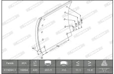 Sada brzdového obloženi, bubnová brzda FERODO K19094.2-F3658