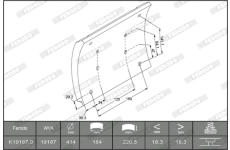 Sada brzdového obloženi, bubnová brzda FERODO K19187.0-F3537