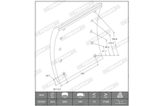 Sada brzdoveho oblozeni, bubnova brzda FERODO K19191.1-F3504