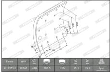 Sada brzdového obloženi, bubnová brzda FERODO K19263.0-F3653