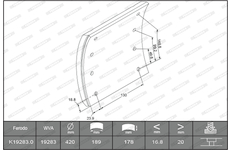Sada brzdoveho oblozeni, bubnova brzda FERODO K19283.0-F3504