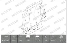 Sada brzdoveho oblozeni, bubnova brzda FERODO K19385.0-F3652