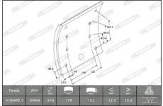 Sada brzdového obloženi, bubnová brzda FERODO K19486.9-F3672