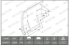 Sada brzdoveho oblozeni, bubnova brzda FERODO K19487.0-F3672